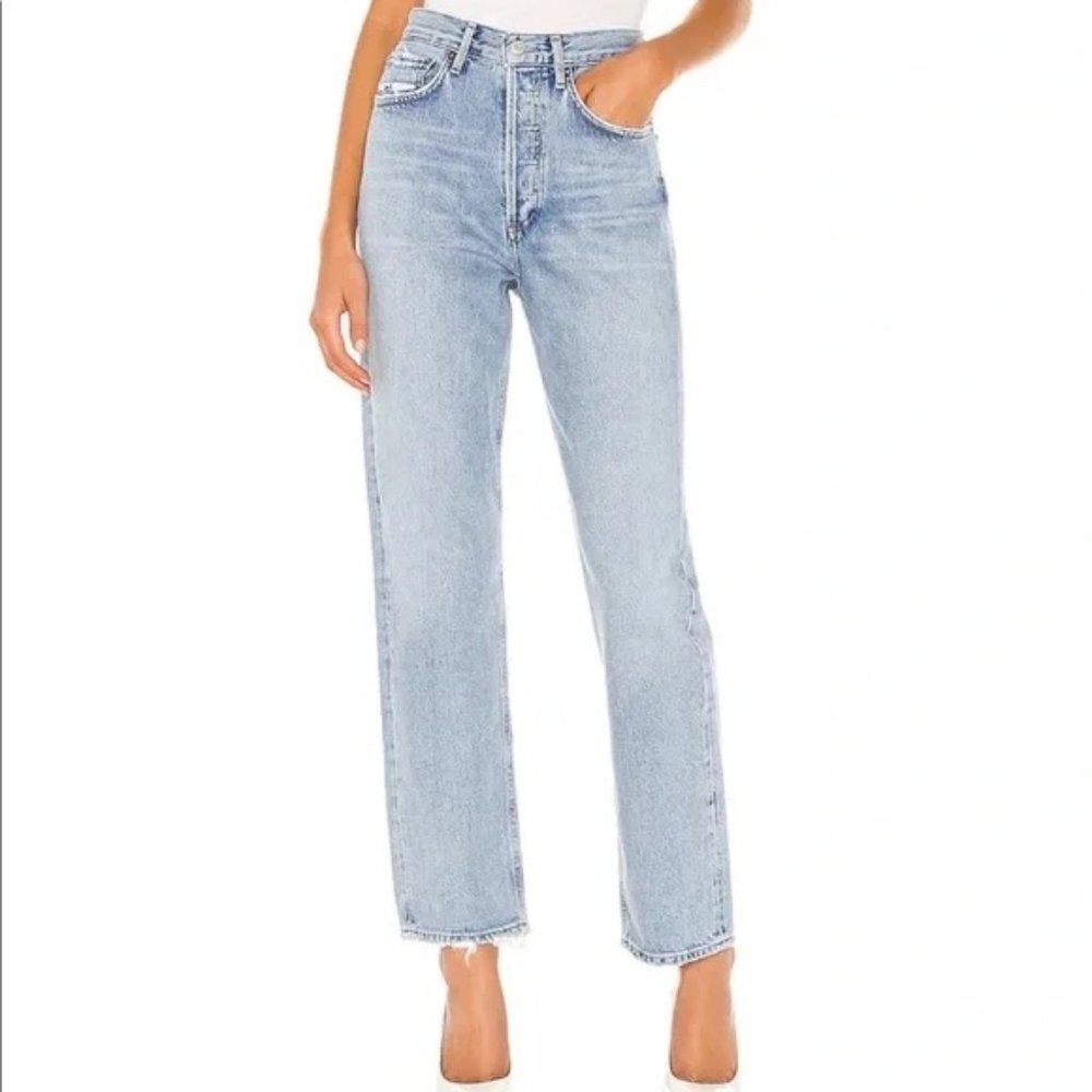 Agolde 90's Mid Rise Loose Fit Jeans in Snapshot